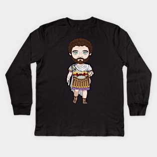 Pax Romana Personified: A Regal Design Celebrating the Reign of Emperor Antoninus Pius Kids Long Sleeve T-Shirt